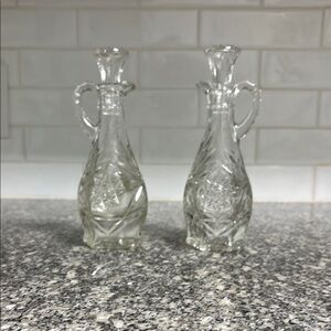 Elegant Vintage Crystal Cruets